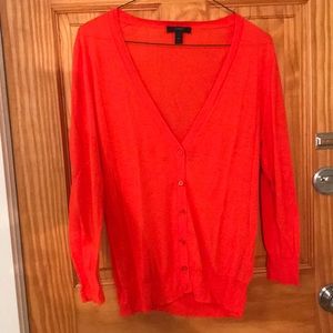 J.Crew V-Neck 3/4 Sleeve Cotton Cardigan